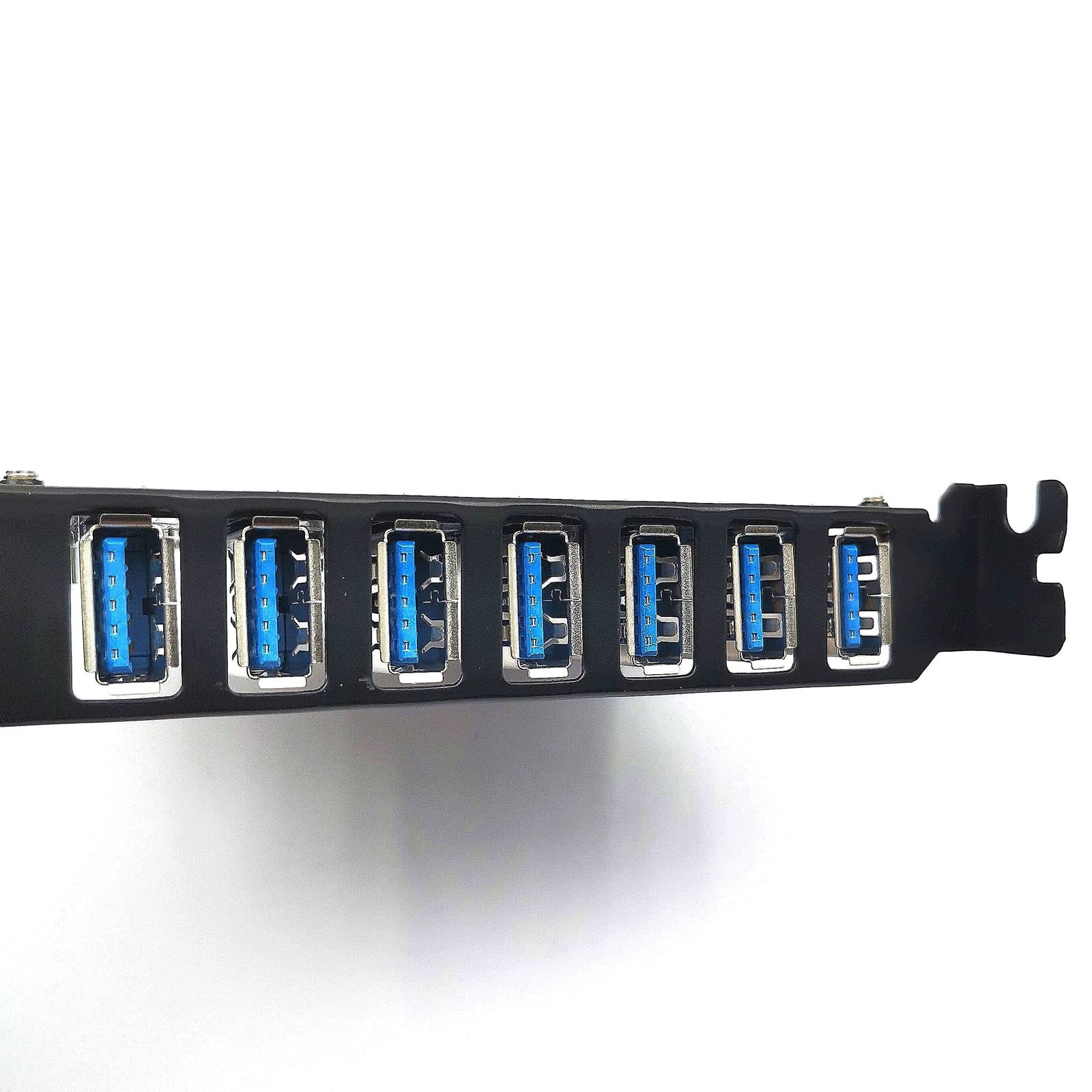 DEVMO USB 3.0 PCI-E Expansion Card 7 Ports USB 3.0 Hub Adapter External Controller PCI Express Extender Adapter Card for Desktop