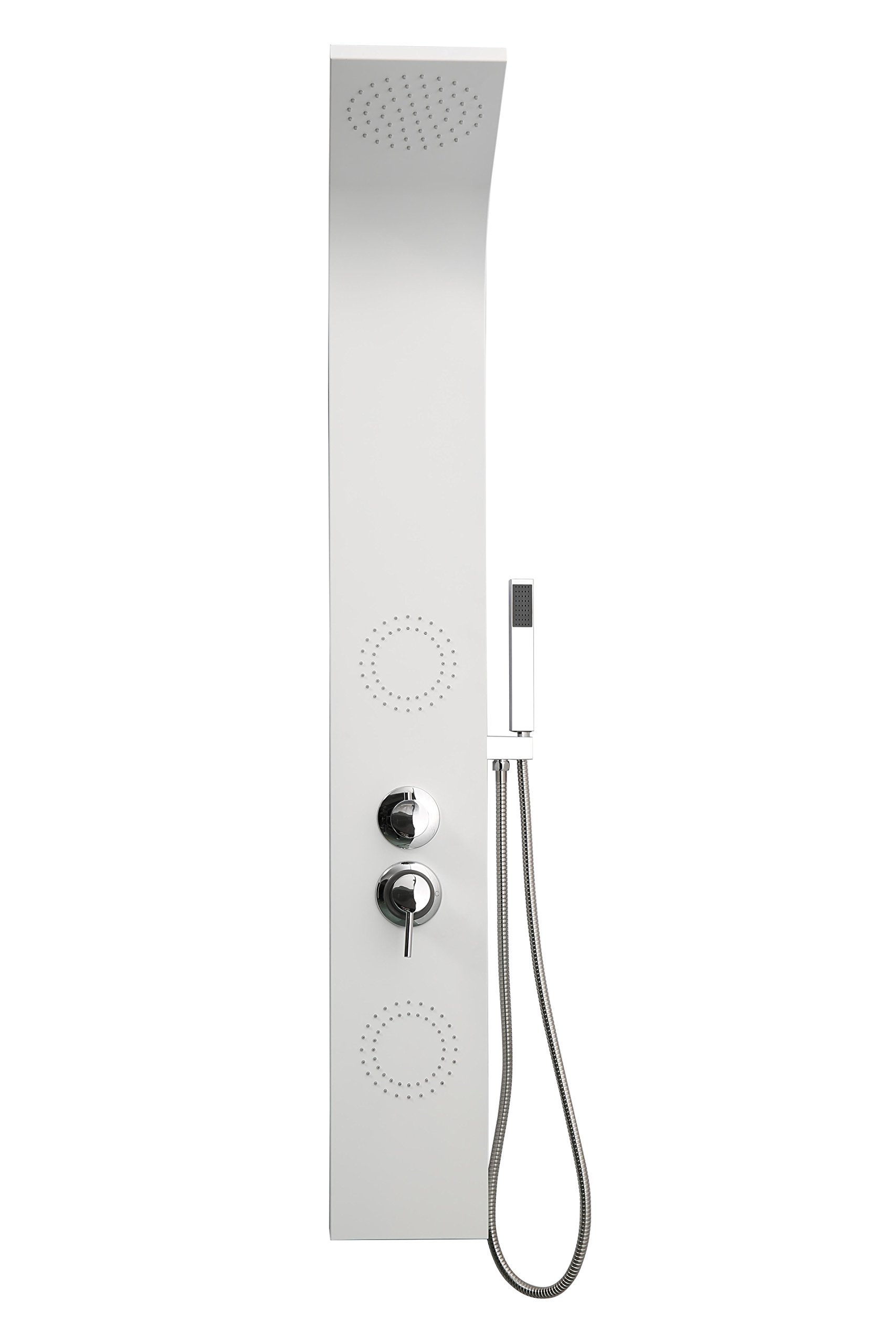 Columna de hidromasaje en aluminio blanco modelo A818