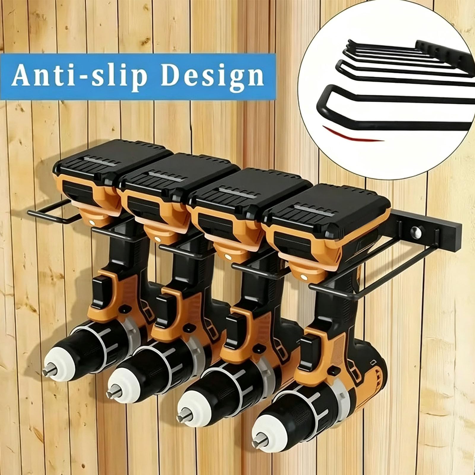 Luocute 2er-Pack Bohrerhalter, 50 Pfund Kapazität (BLACK)
