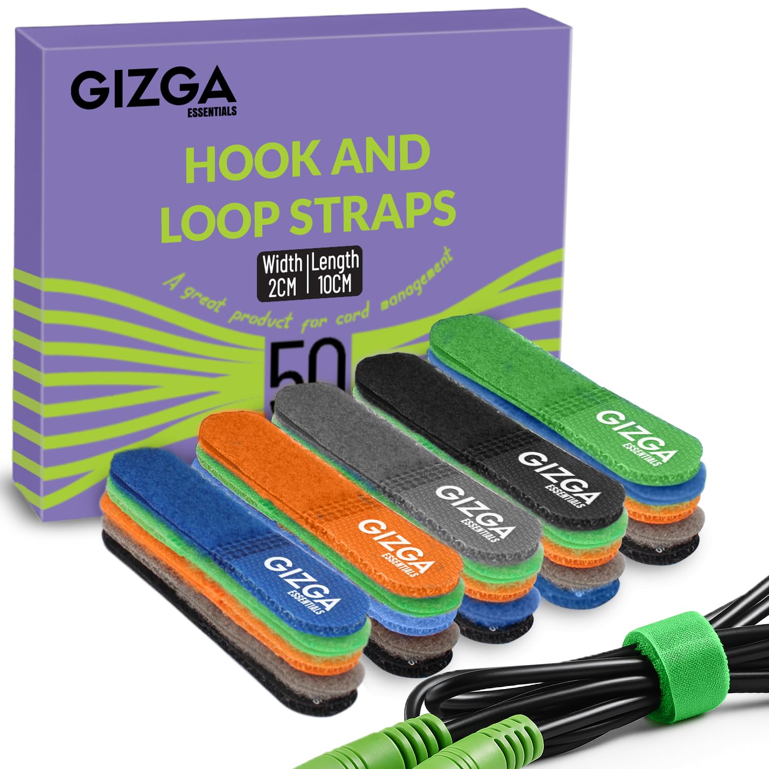 Gizga Essentials Set of 20 Cable Organiser, Cable Protector & Wire Organizer Clips for Cables, Reusable Cable Organizer for Desk, WFH Accessories, Multipurpose Silicone Adhesive Hooks & Cable Ties-image-7