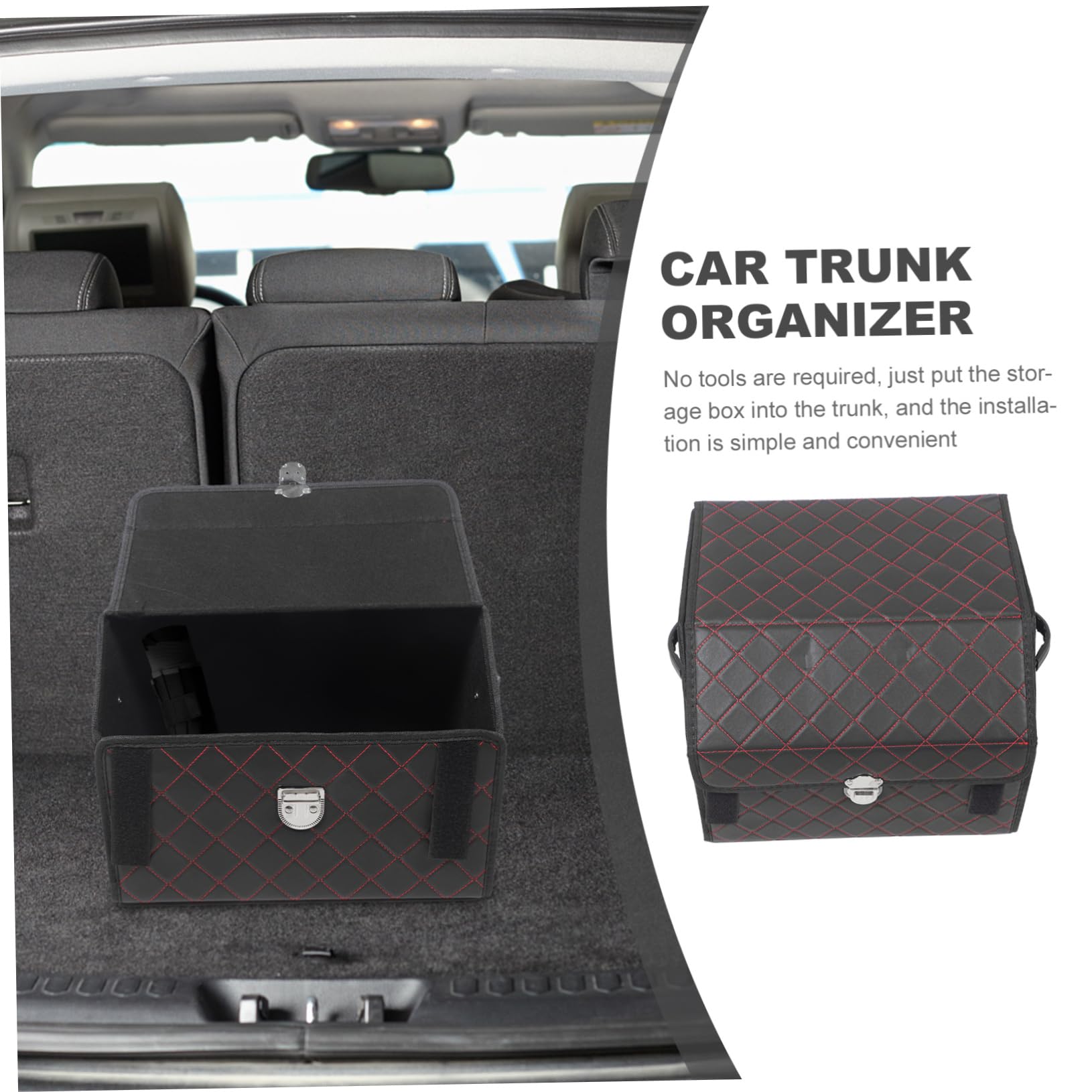 PRETYZOOM Organizzatore Per Bagagliaio Pelle Contenitore Pieghevole Per Suv Organizer Per Spesa Accessori Per Organizzazione Auto