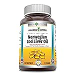 Amazing Omega Norwegian Cod Liver Oil 1250 Mg Softgels Supplement | Omega-3, EPA, DHA, Vitamin A, Vitamin D & Vitamin E (Orange | 250 Count)