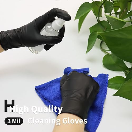 Miniatura 10 de Powder-Free Nitrile Exam GlovesS-XL Box100 Light Duty Work Gloves for Cooking Cleaning Mechanics-Chemical Resistan