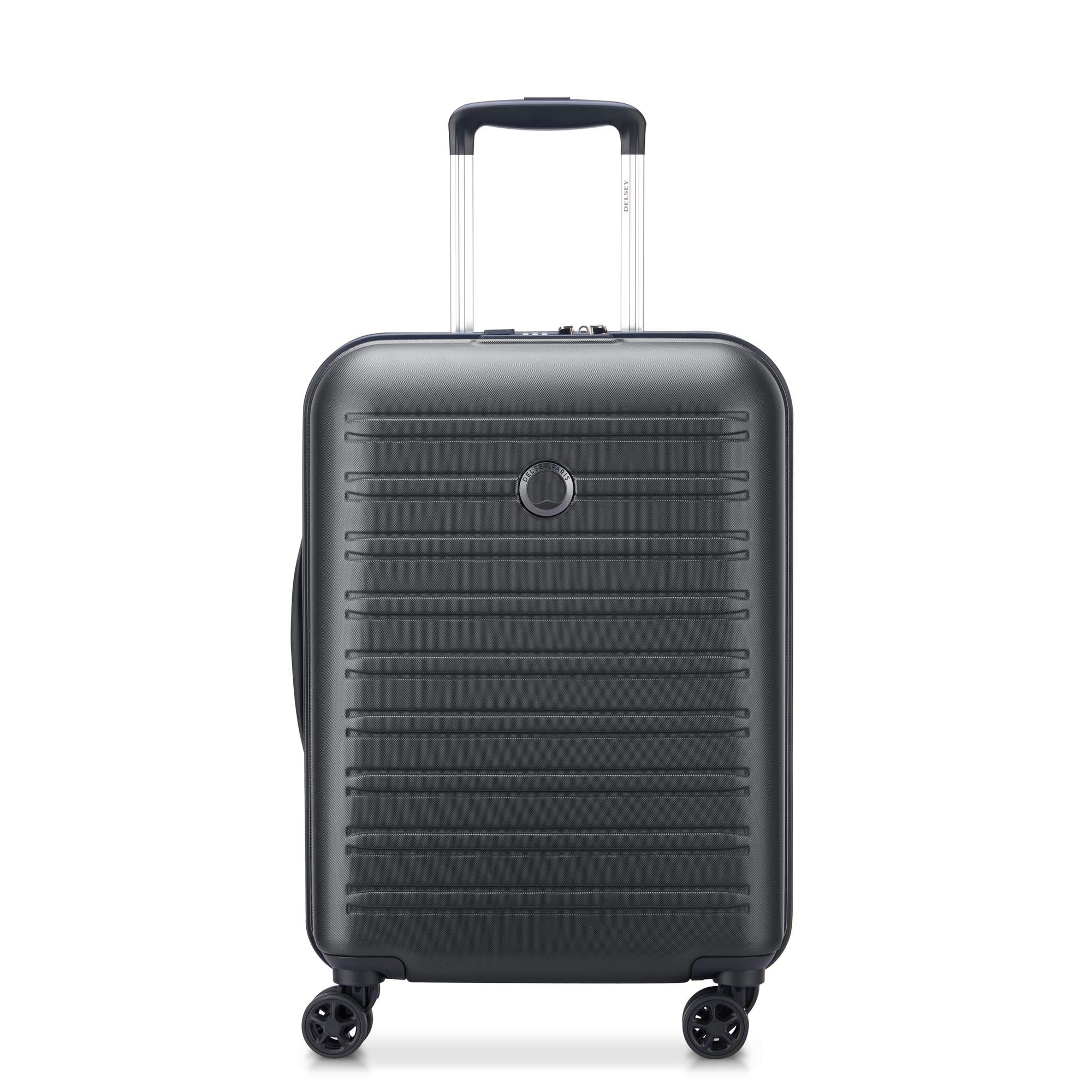 DELSEY Paris - SEGUR 2.0 - Slim Rigid Cabin Suitcase - 55x40x20 cm - 35 liters - XS - Black