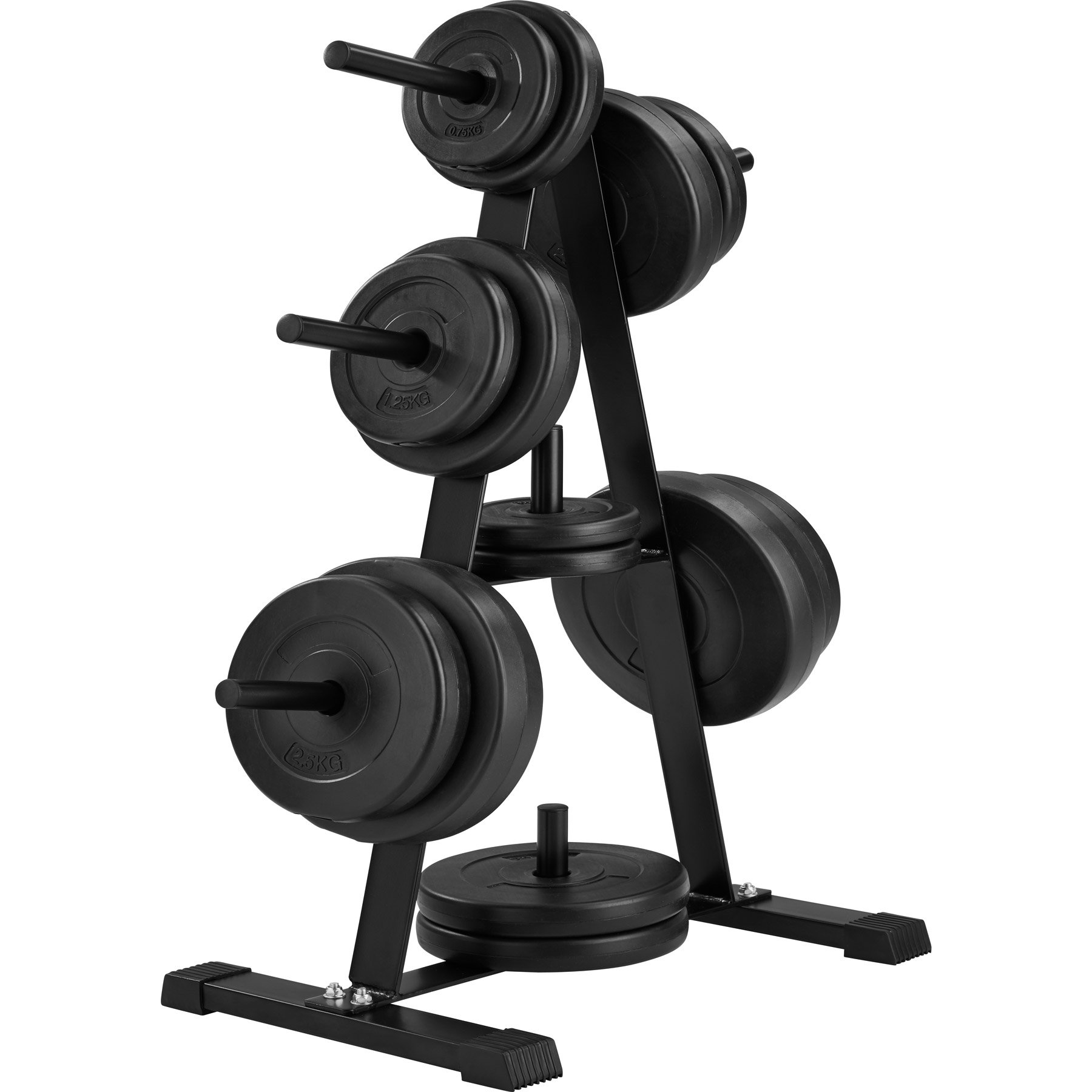 tectake® Rastrelliera Porta Dischi 67x38,5x91cm, Rastrelliera Pesi per Pesi Palestra, Manubri Palestra, Dischi, Pesetti, Portata 200 kg, Home Gym, Accessori Fitness, Workout, Allenamento a Casa - Nero
