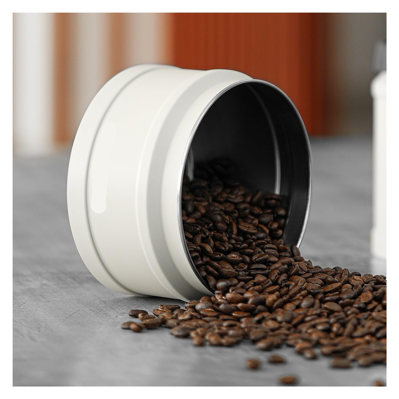 Manueller Vakuum-Kaffee-Vorratsbehälter, luftdichter Behälter aus Edelstahl, Kaffeebohnenglas, Barista-Zubehör for Zuhause für Kaffeebohnen, Zucker