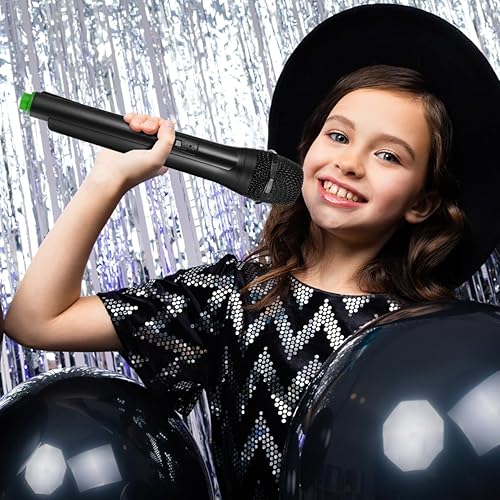 Miniatura 3 de NUOBESTY Micrófono falso para niños, juguetes de micrófono de juego de simulación, regalos de fiesta de cumpleaños de Halloween, accesorios para