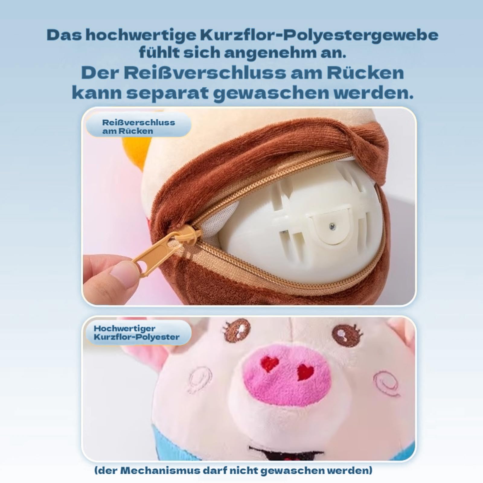Zauber-Schweinchen - Interaktives Hundespielzeug, 2026 Neu Hundeball Sprechendes, Hundespielzeug Intelligenz, Aktives Bewegendes Haustier Plüschspielzeug, springt und spielt Musik (#B,2PCS-2)