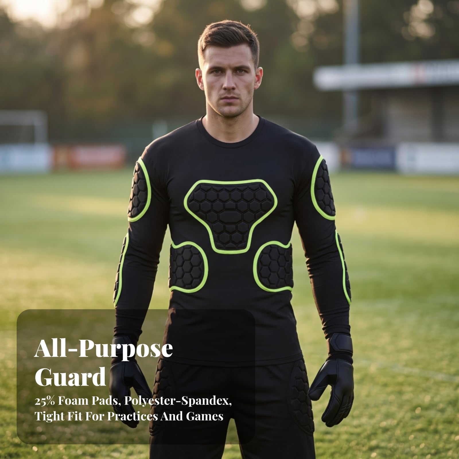 Maglia a Compressione Imbottita Sportiva , S