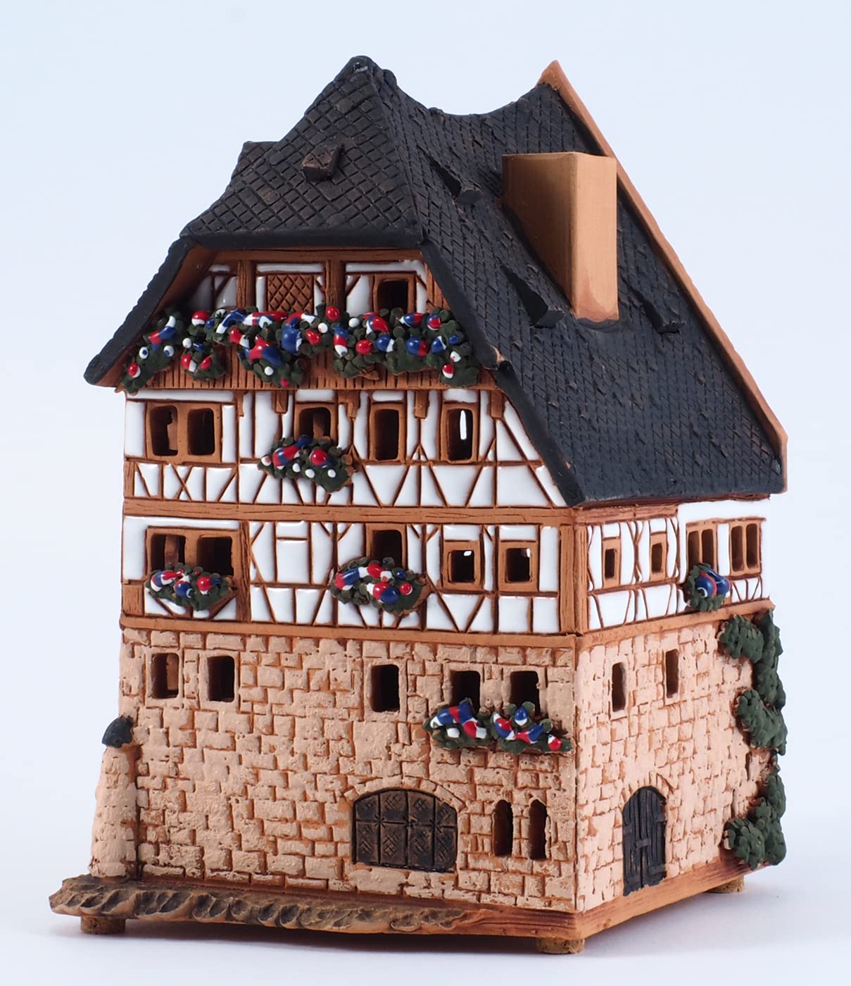 Aroma Lichthaus Keramik, Lichthäuser, Teelichthaus, Handarbeit, Künstlerisches Nachbildung Dürer Haus in Nürnberg, Deutschland, B263AR