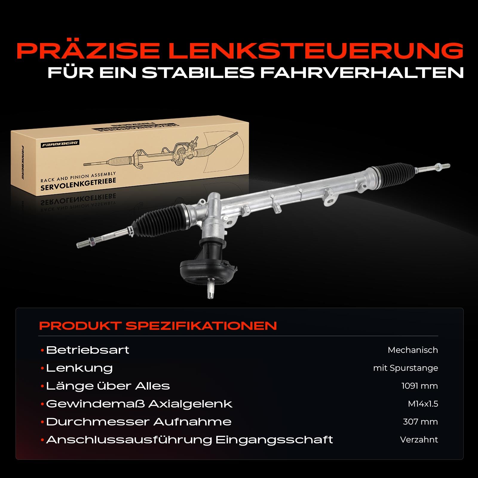 Frankberg 490014281R drążki kierownicze, przekładnia kierownicy, przekładnia kierownicy, zamiennik