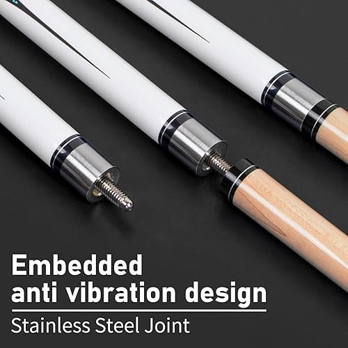 Miniatura 6 de lotmusic Pool Stick, Pool Cue Set,12 Detachable Billiard Cue Sticks, Weight 18-21 Oz,Hardwood Canada Maple Pool Cue Stick for Billards Fans