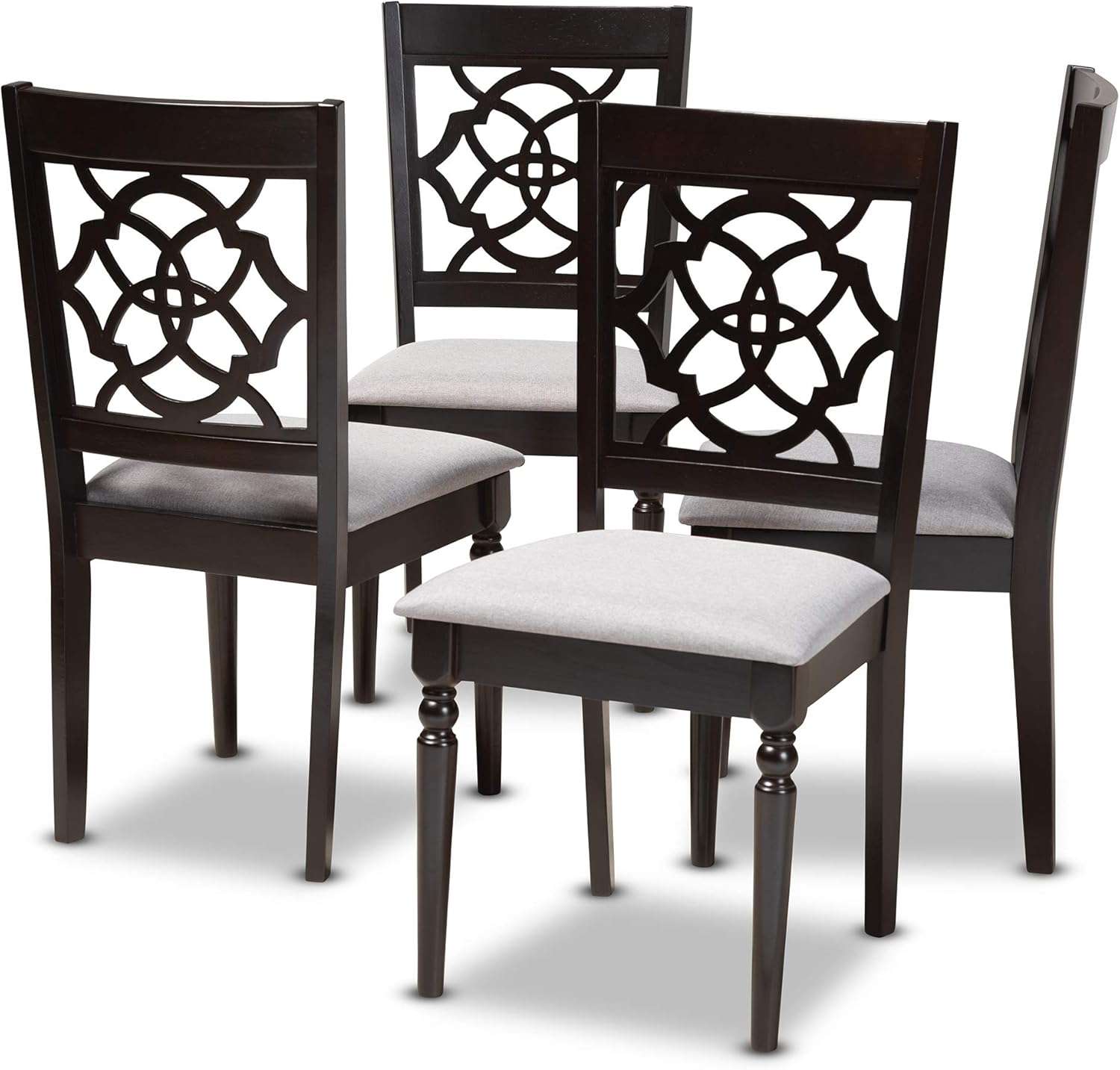 Baxton Studio Renaud Dining Chair and Dining Chair Grey