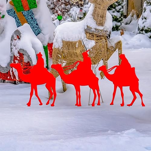 Miniatura 5 de Luces de jardín LED Camellos de Navidad Equipo acrílico al aire libre jardín decoración tarjeta patio luces Led color