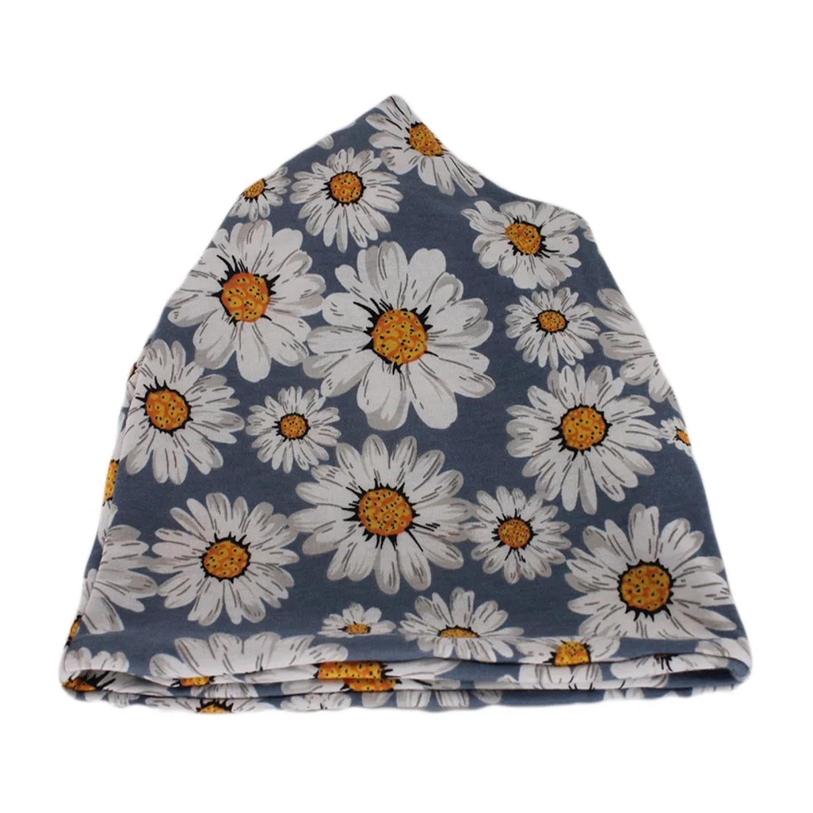Berretti in Maglia Cappellini Berretto Maglia Beanie Floreale Primavera Autunno Caldo Lady Berretti Skullies Casual Outdoor Sciarpa Cappelli Ragazze Cotone