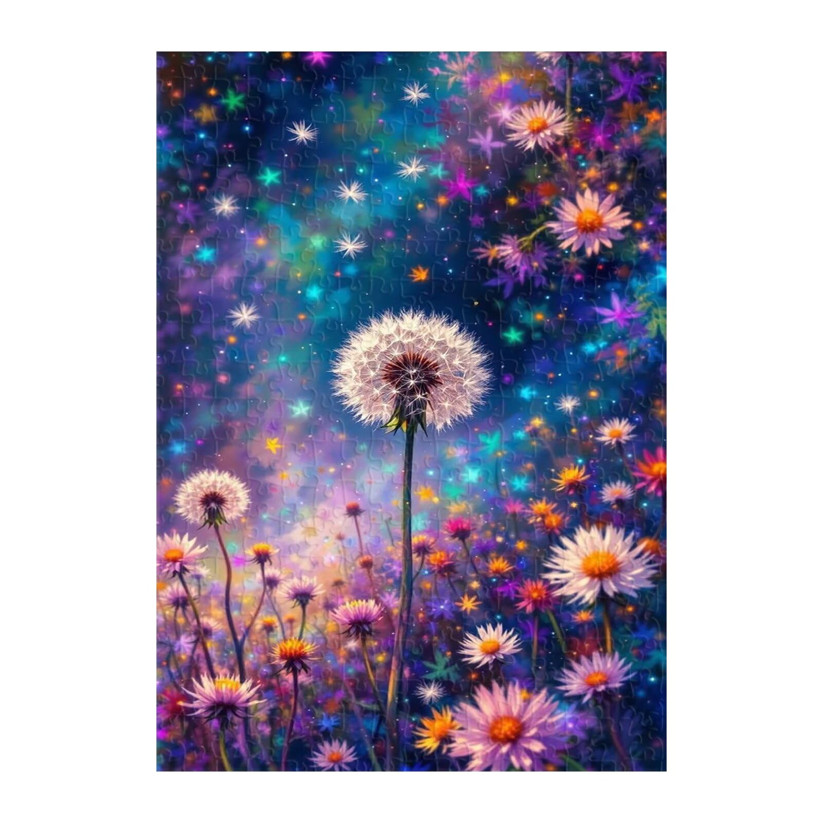 Puzzle 1200 Pezzi, Fiori Notte Stellata Puzzles, Puzzle Impossibile Gioco Logici Sfida Difficile Puzzles 1200 Pezzi per Adulti