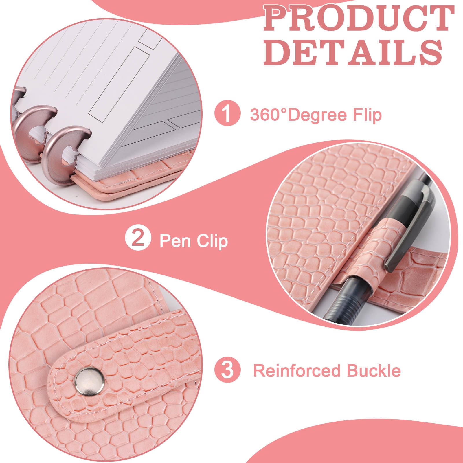 SKLENICE Cuaderno encuadernado en disco de piel de 8.5 x 11 pulgadas de ancho, 60 hojas, cuaderno encuadernado en disco y juego de discos, cuaderno personalizable con espiral