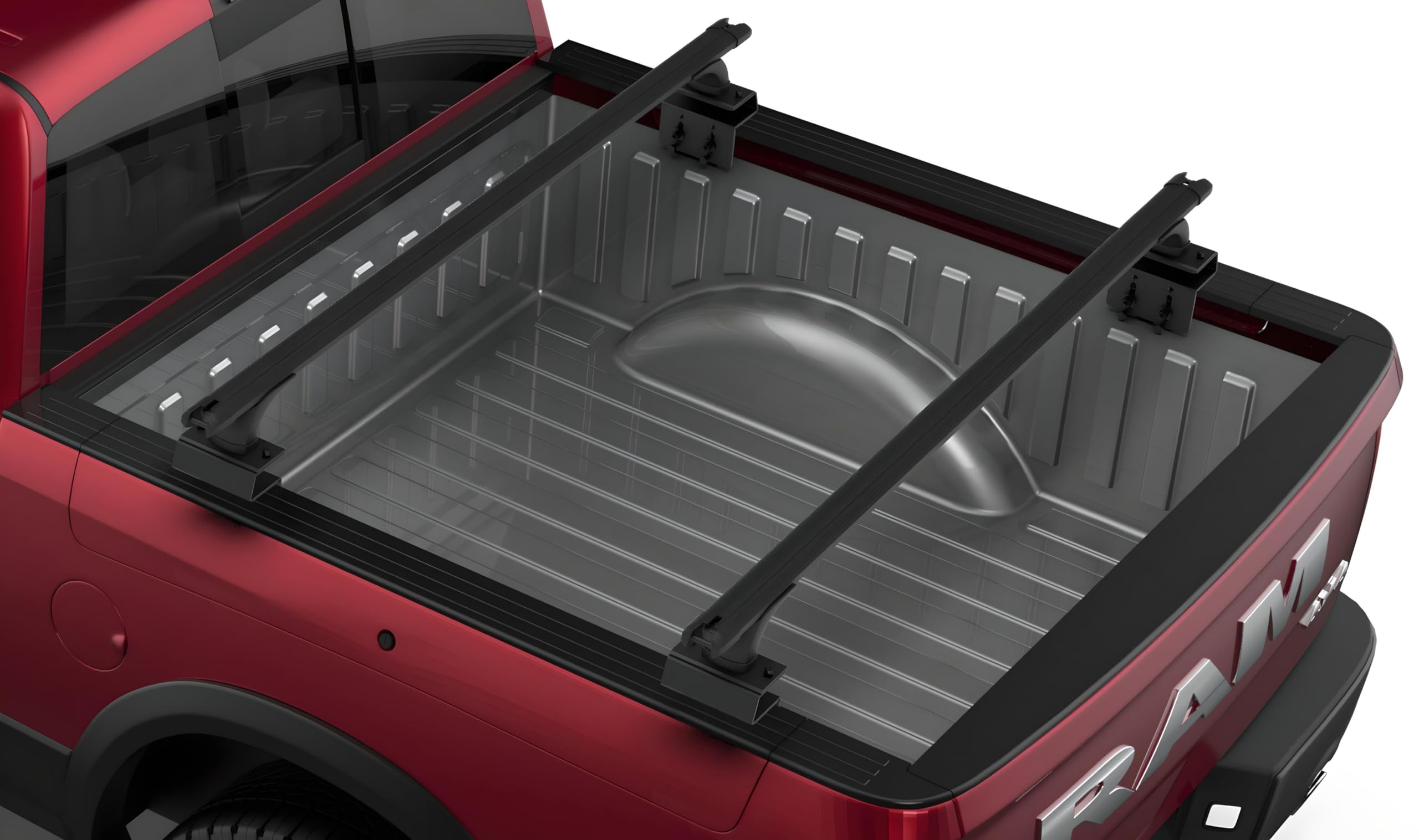 UBR-L003 Adjustable Black Low Profile Truck Bed Rack Cross Bar Fit Full-Size and Mid-Size Trucks