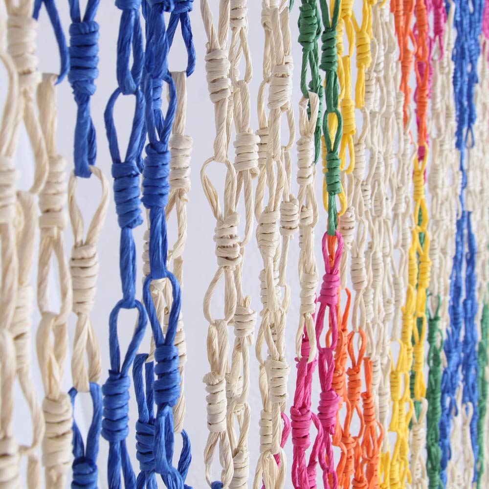 Tenda Da Porta Colorata A Rombi VERDELOOK - 120x240 Cm Con 68 Fili Decorativi - Foto 3