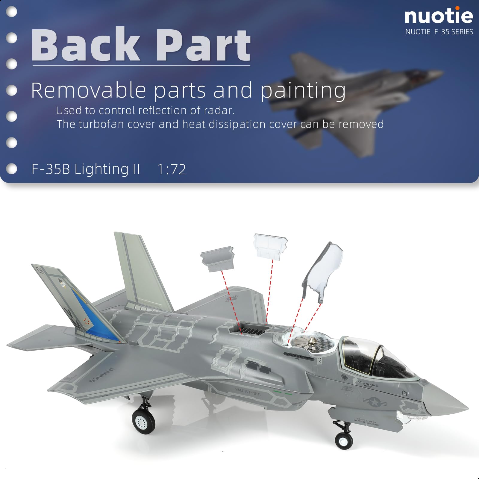 Amazon.co.jp: NUOTIE 1/72 F-35B ライティングII 戦闘機 模型 戦闘機