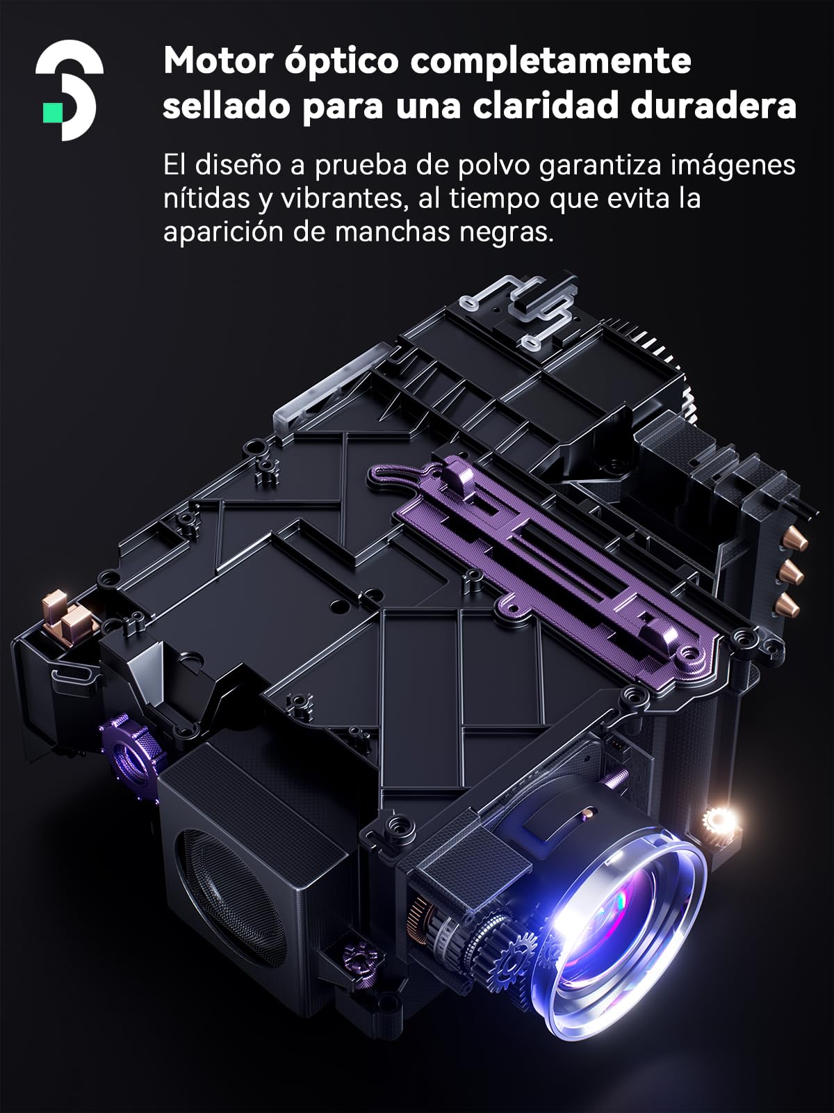 SOOMFON SK3 Netflix Certificado Mini Proyector Portatil 4K Supported | Proyector para Movil con Auto Keystone/E-Enfoque, WiFi & Bluetooth para Android/Movil/PC/HDMI/Exterior/Cine en Casa