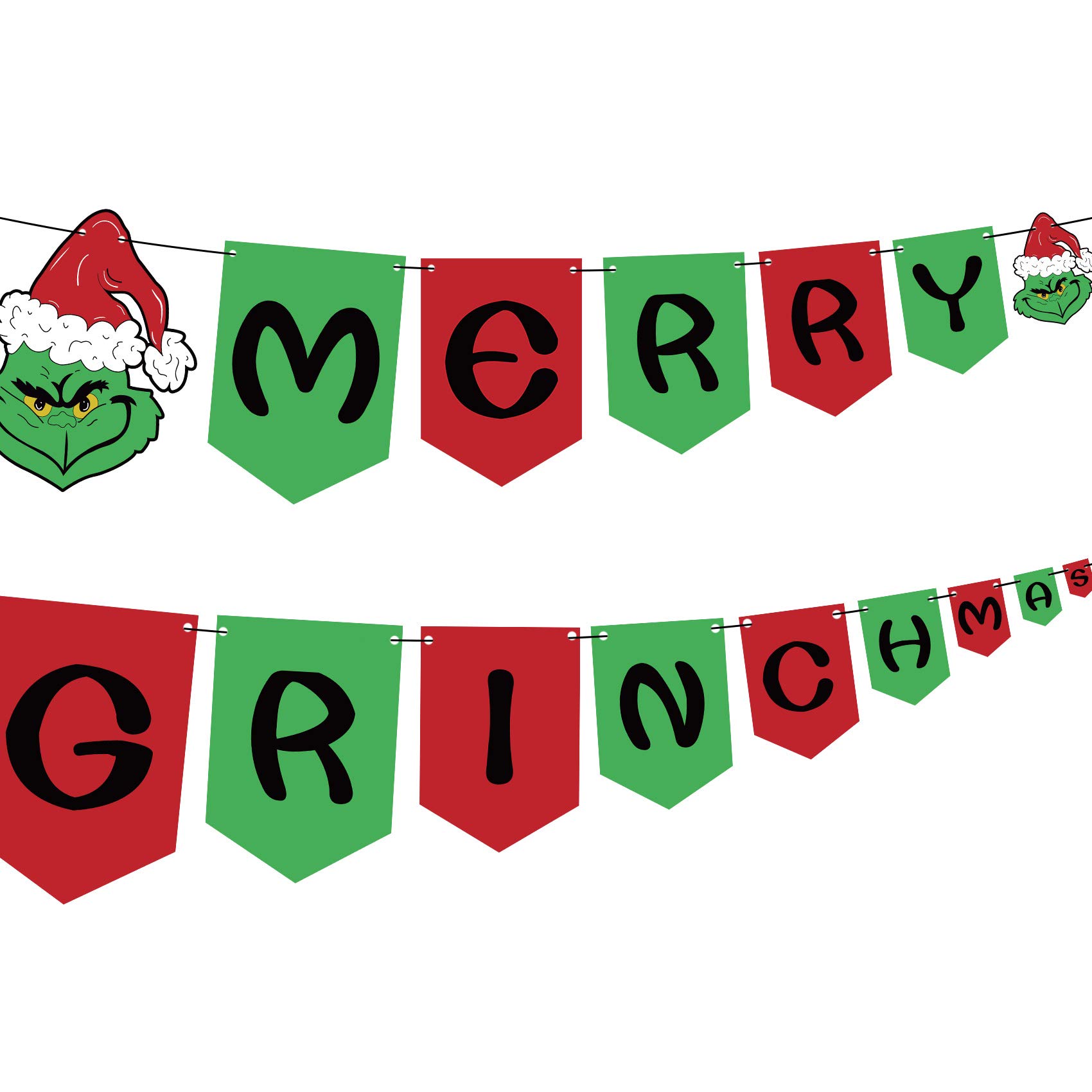 Buy Merry Grinchmas Banner Grinch Theme Christmas Banner Grinchmas ...