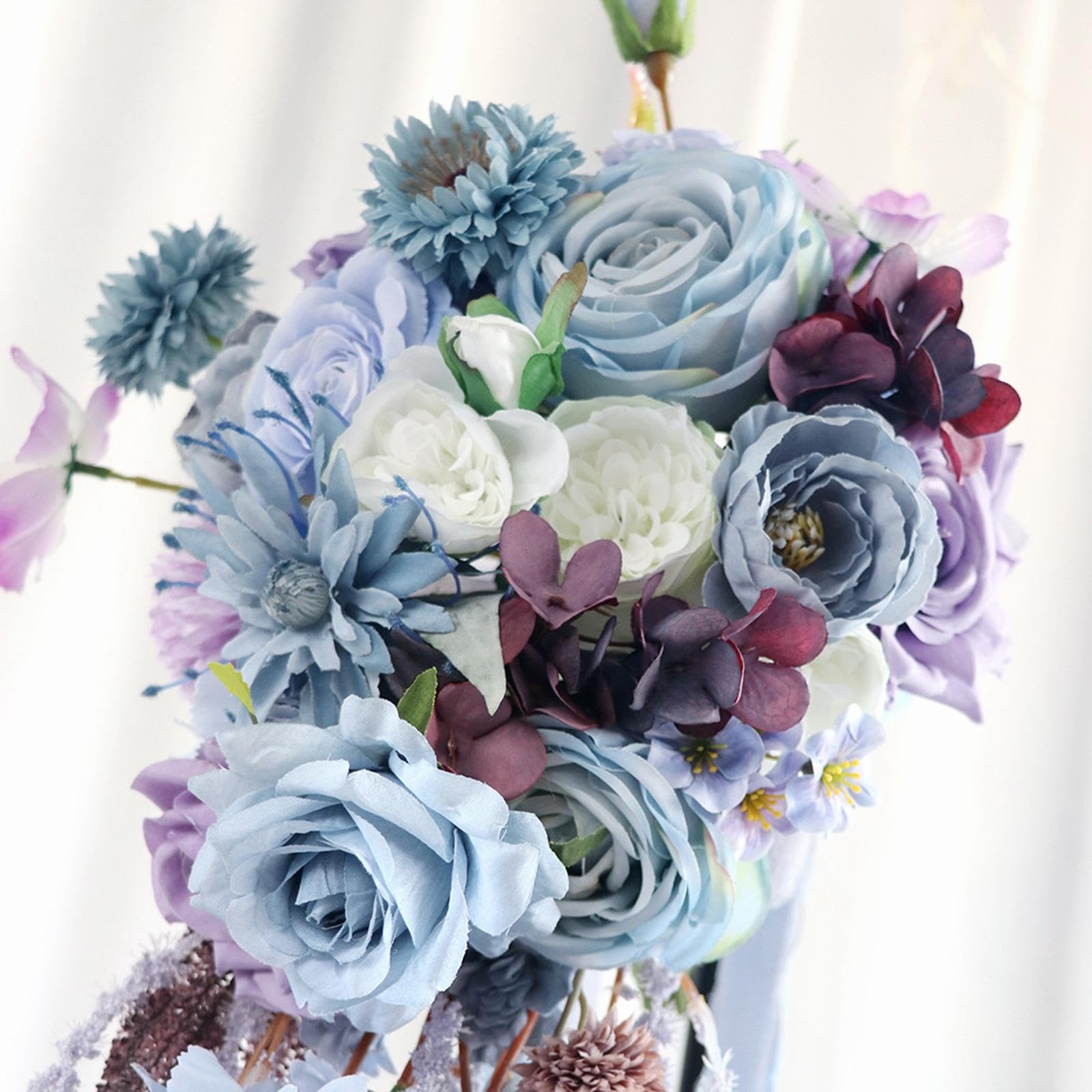 Qianly Bouquet da Sposa Elegante E Realistico, da Tenere in Mano per Matrimoni, Feste a Tema E Vacanze.