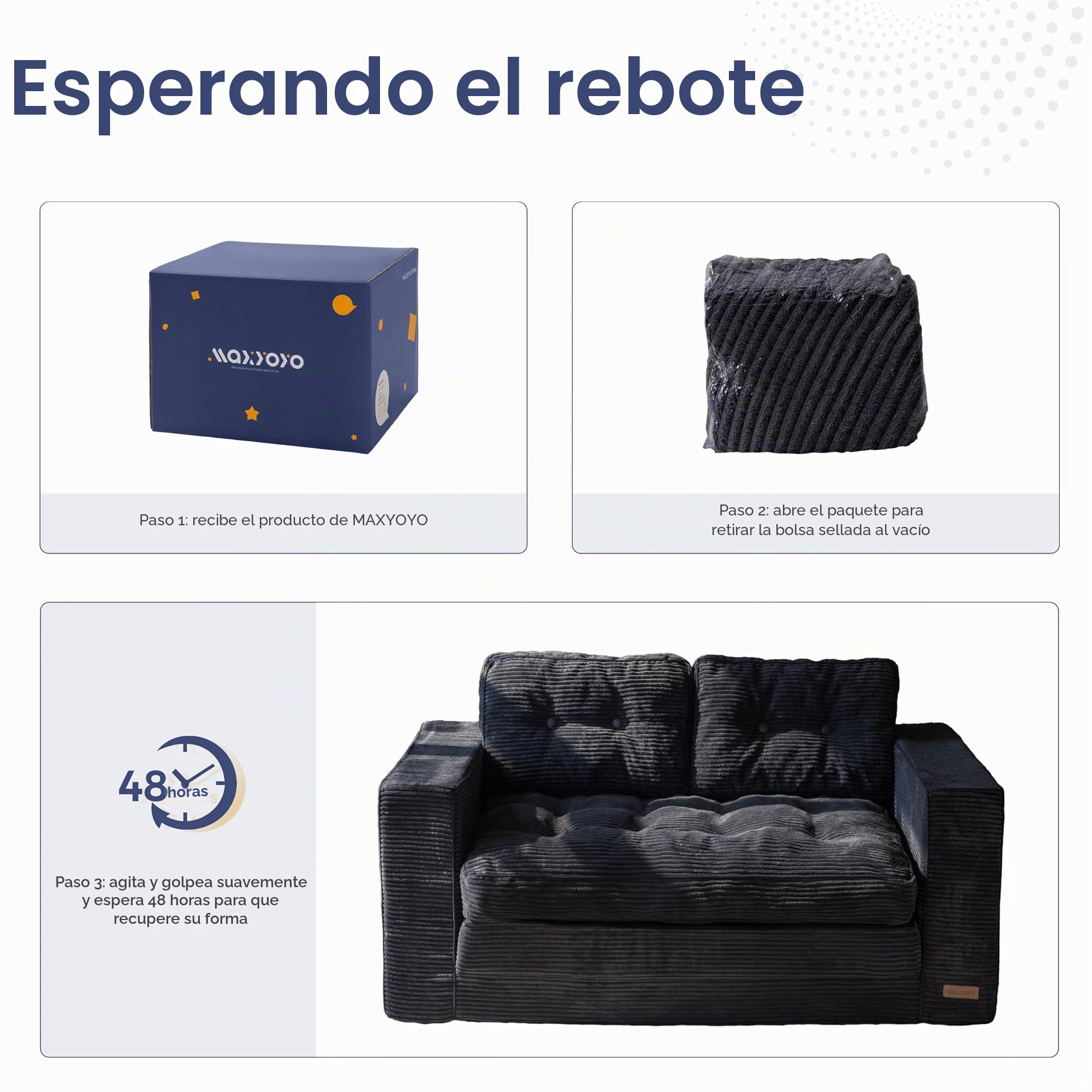 MAXYOYO Sofá Cama Convertible, Colchón Plegable para Adultos, Sofá Cama Convertible con 2 Almohadas, Colchón de Invitados de 140 x 210 x 15 cm, Sofá para Sala de Estar y Dormitorio
