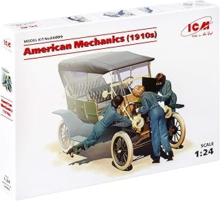 ICM 24009 Plastic Figures Model Kit American Mechanics (1910s) (3 Figures) - Scale 1:24
