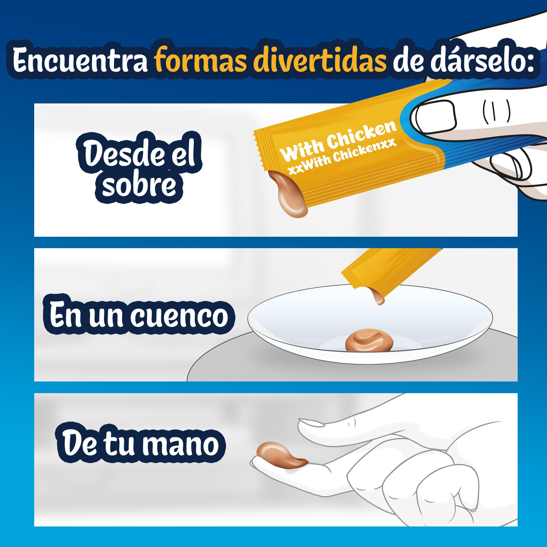 Purina Felix DeliMoments, Snack líquido, Premio para Gato Variedad de sabores, 6 Paquetes de 48 Sobres de 10g - 288 Sobres