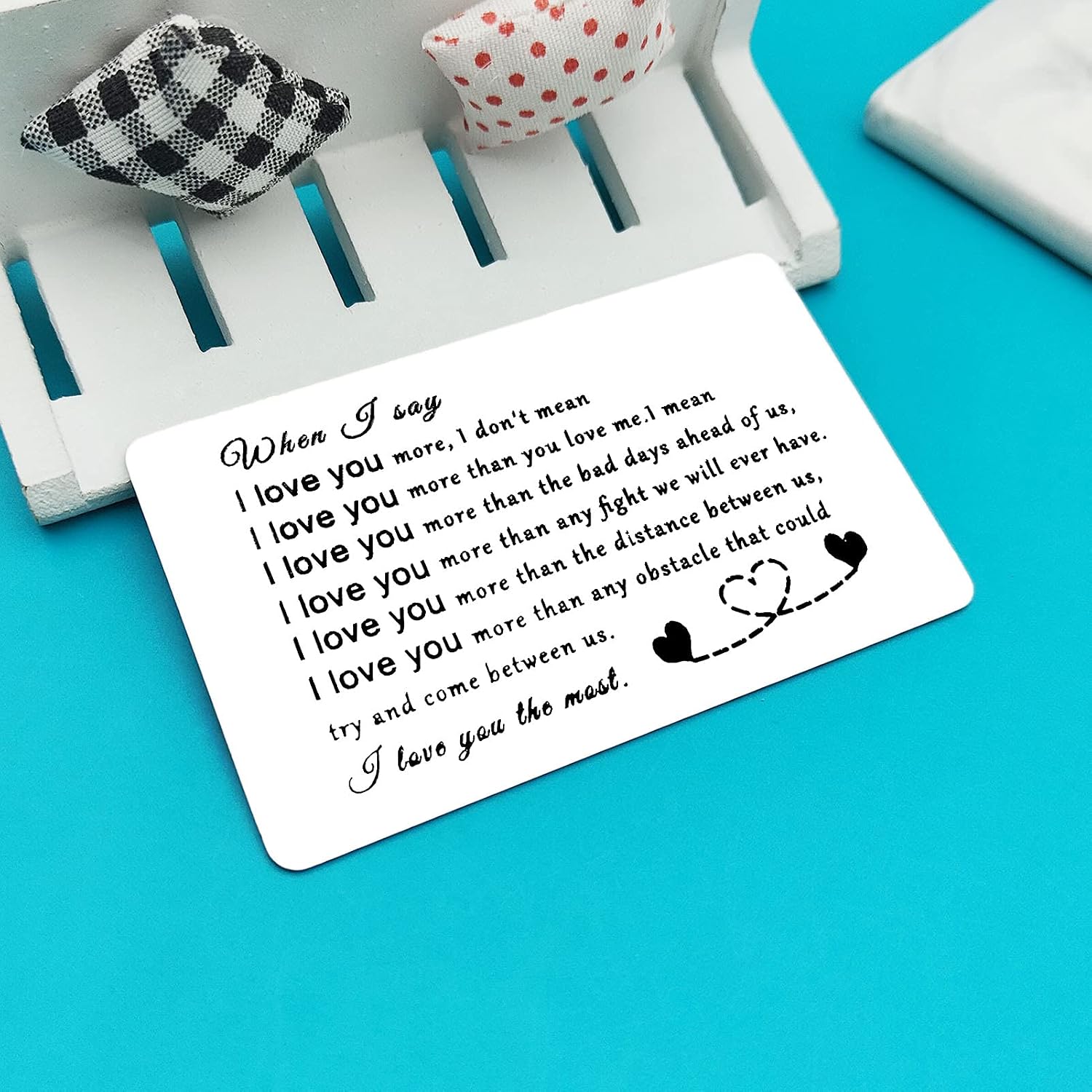 Engraved Wallet Card for Boyfriend Fiance Husband I Love You Gifts for Him Wedding Anniversary Christmas Birthday Gifts Valentines Day Gifts for Men - Image 5