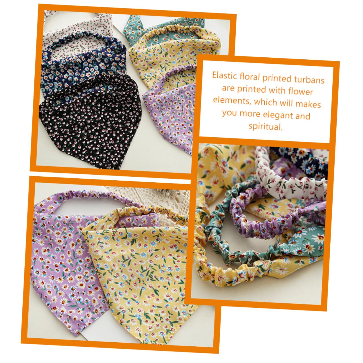 POPETPOP 24 Pezzi In Tessuto Floreale Bandane Per Trucco Per Accessori Per Le Donne Floreale Per Le Donne Fasce Elastiche Bandane Floreali Per Le Donne