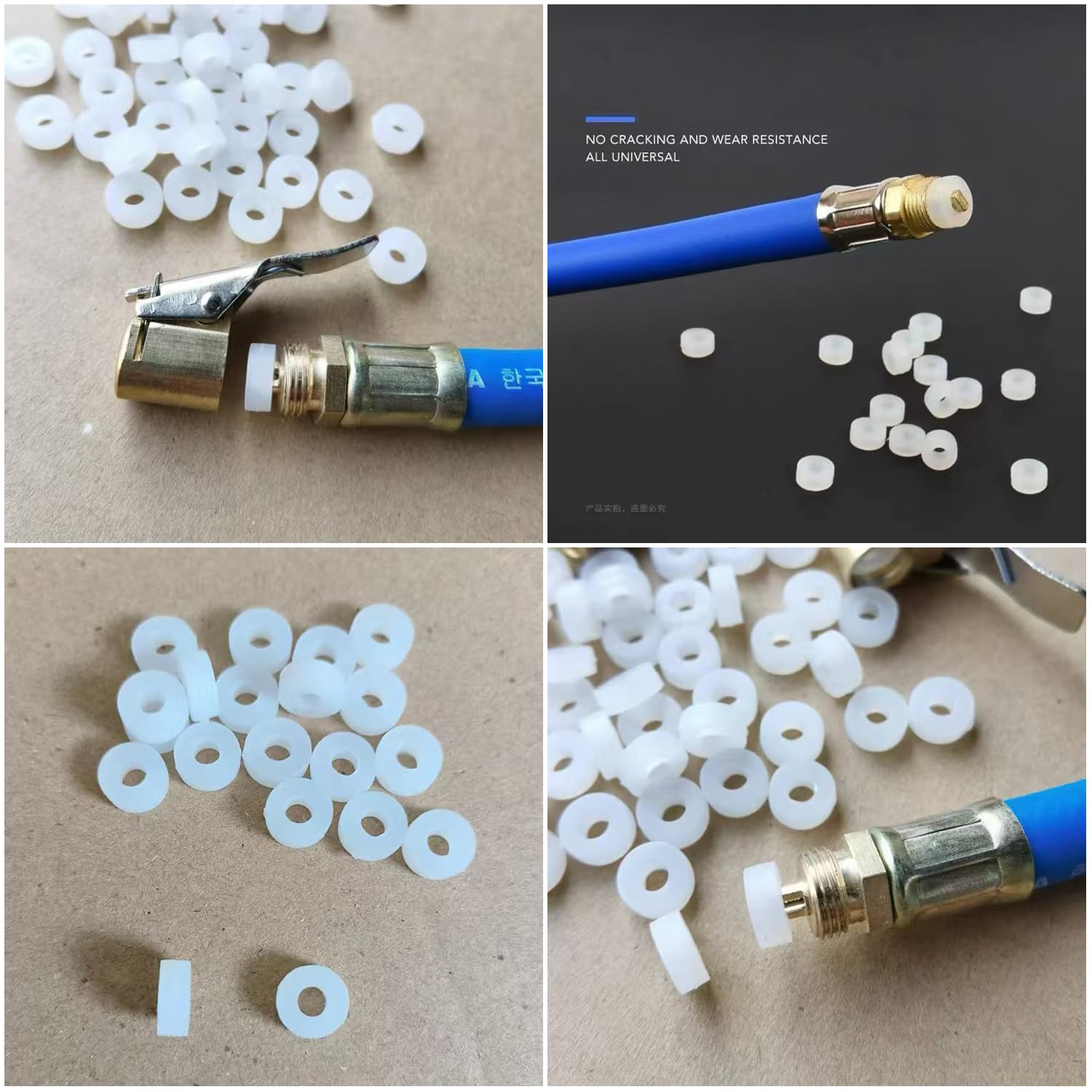 Lot De 10 Joints D'étanchéité Silicone Pour Gonfleur Pneus - Anneaux De Valve Blanche - Universel Voiture, Vélo, Bouées - Étanche Et Durable - 8