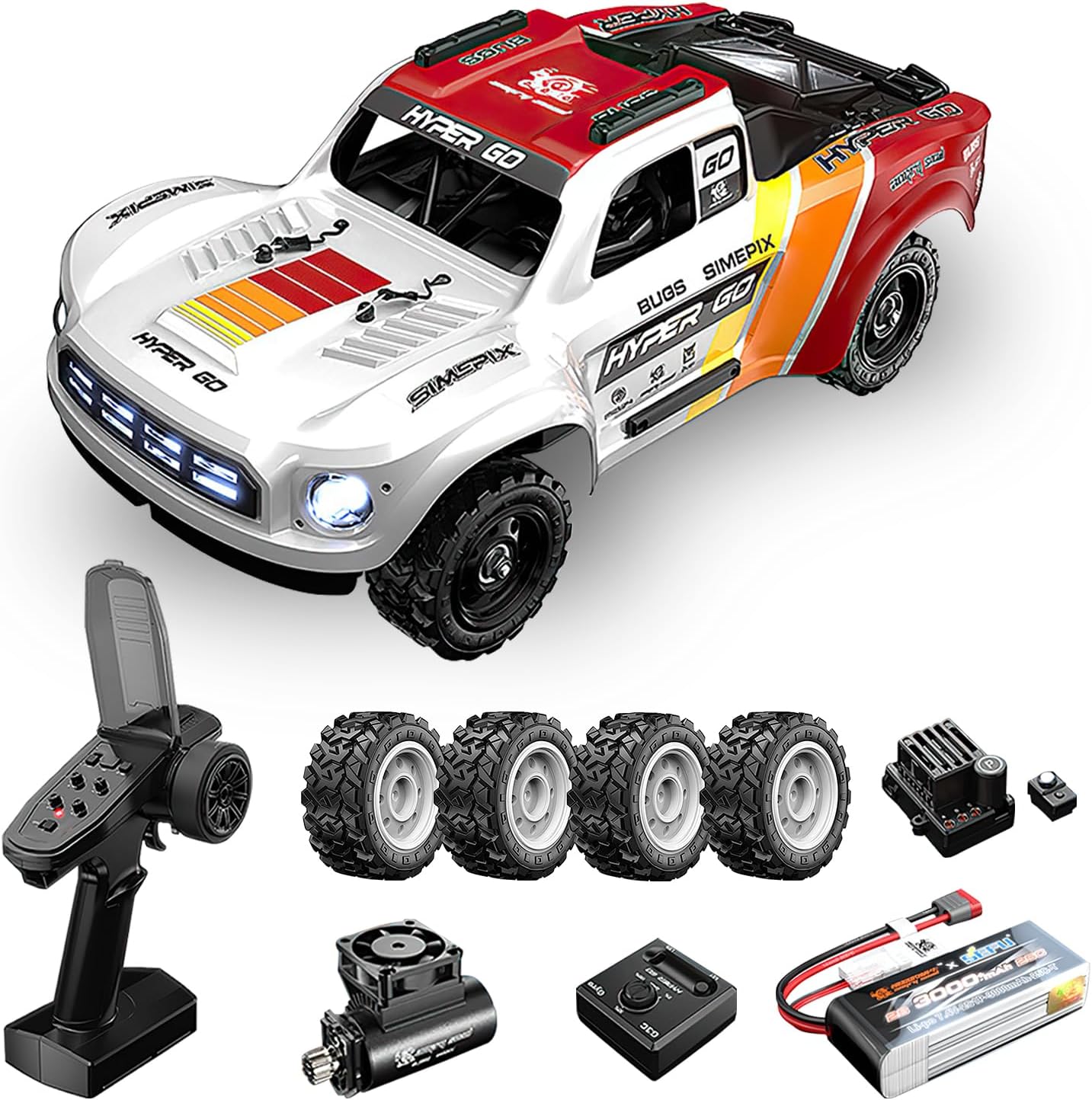 Mjx Hyper Go 14211 Rc Truck 4x4 Rc Brushless Rc Truck Electric Powered RC Car Brushless Motor and Esc, Rc Cars for Adults,1/14 4wd High Speed Rc Cars Drift for Adults