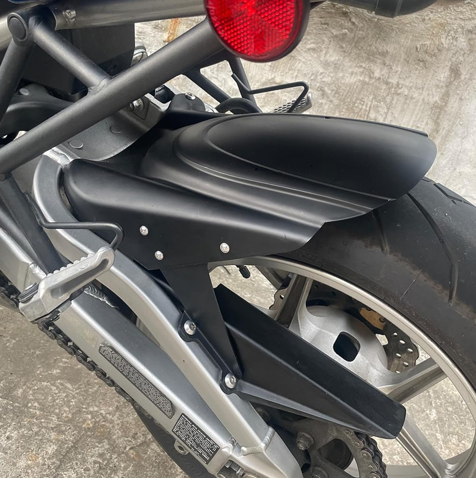 Parafango posteriore per Versys 650 KLE 650 2015-2024 2025 2026 Moto Parafanghi Copriruota, nero