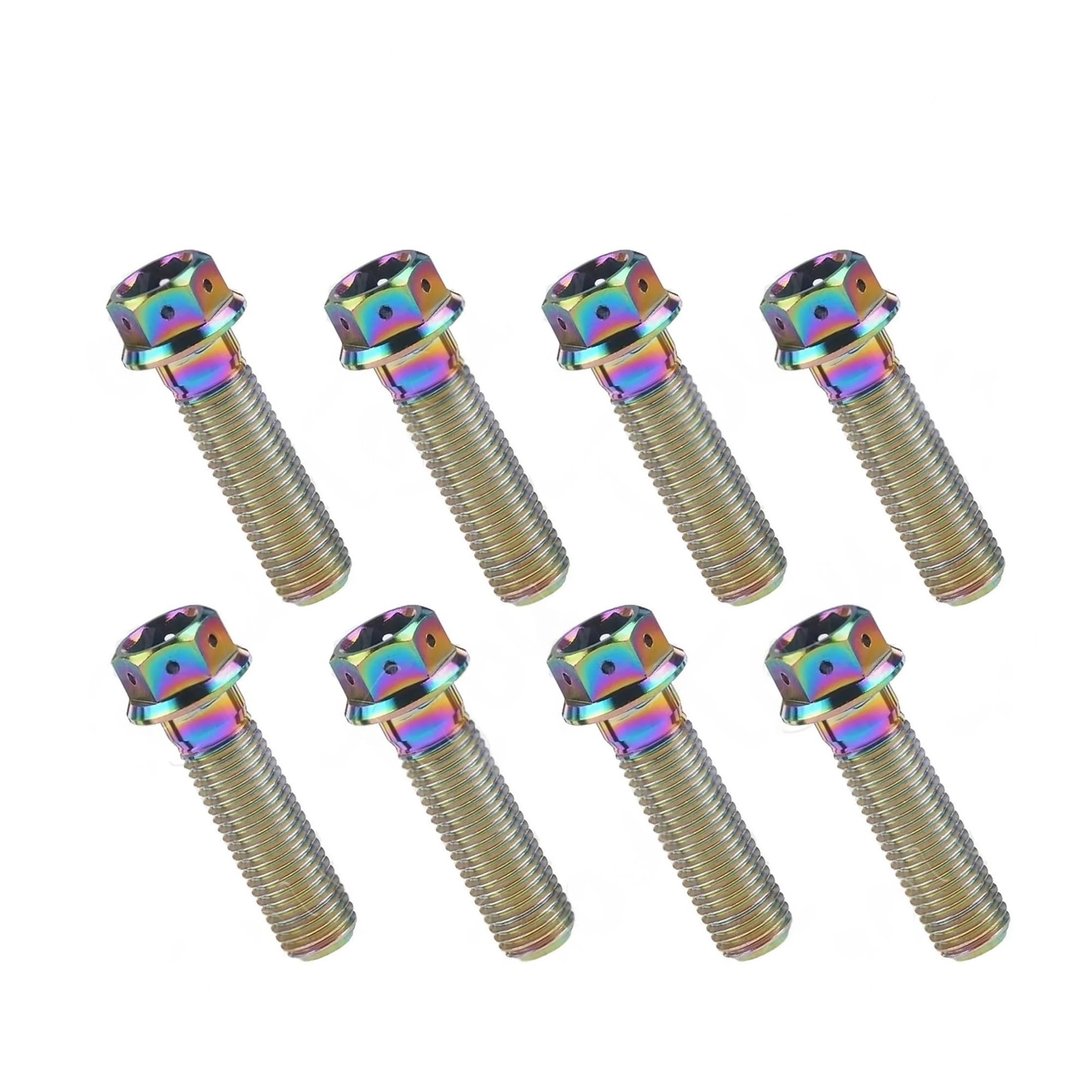 Boulons en titane pour moto, grade 5 M6 M8, pour frein à disque, attaches à douille hexagonale Ti, vis de Modification 12 15 20 25 30 35mm 4/6/12 pièces - Historique des