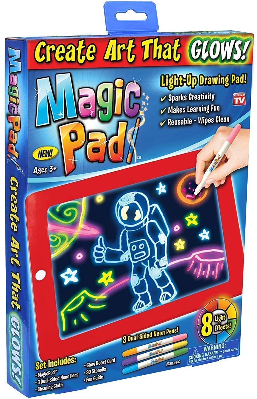 Buy Frosty Magic Pad Light Up Drawing Glow Pad Doodle Art Board for