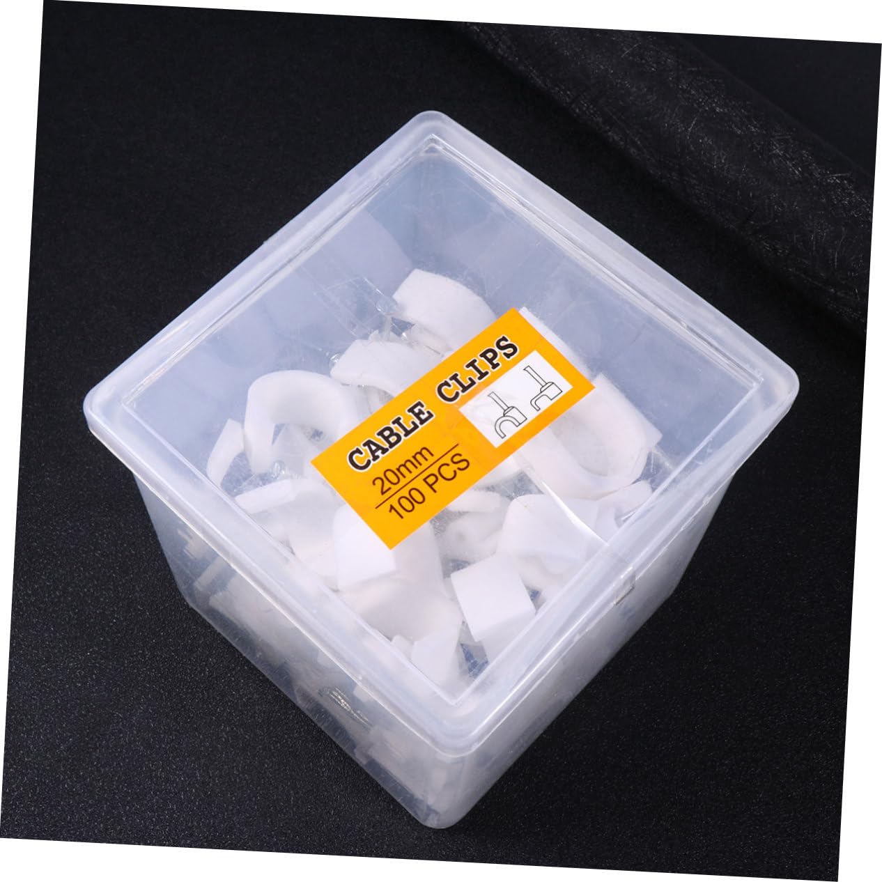 NUOBESTY Lot de 100 Clips de Câble en Pvc Blanc, Clous en Acier, Fixation Murale pour Tubes Cuivre, Installation Facile pour Câblage Intérieur