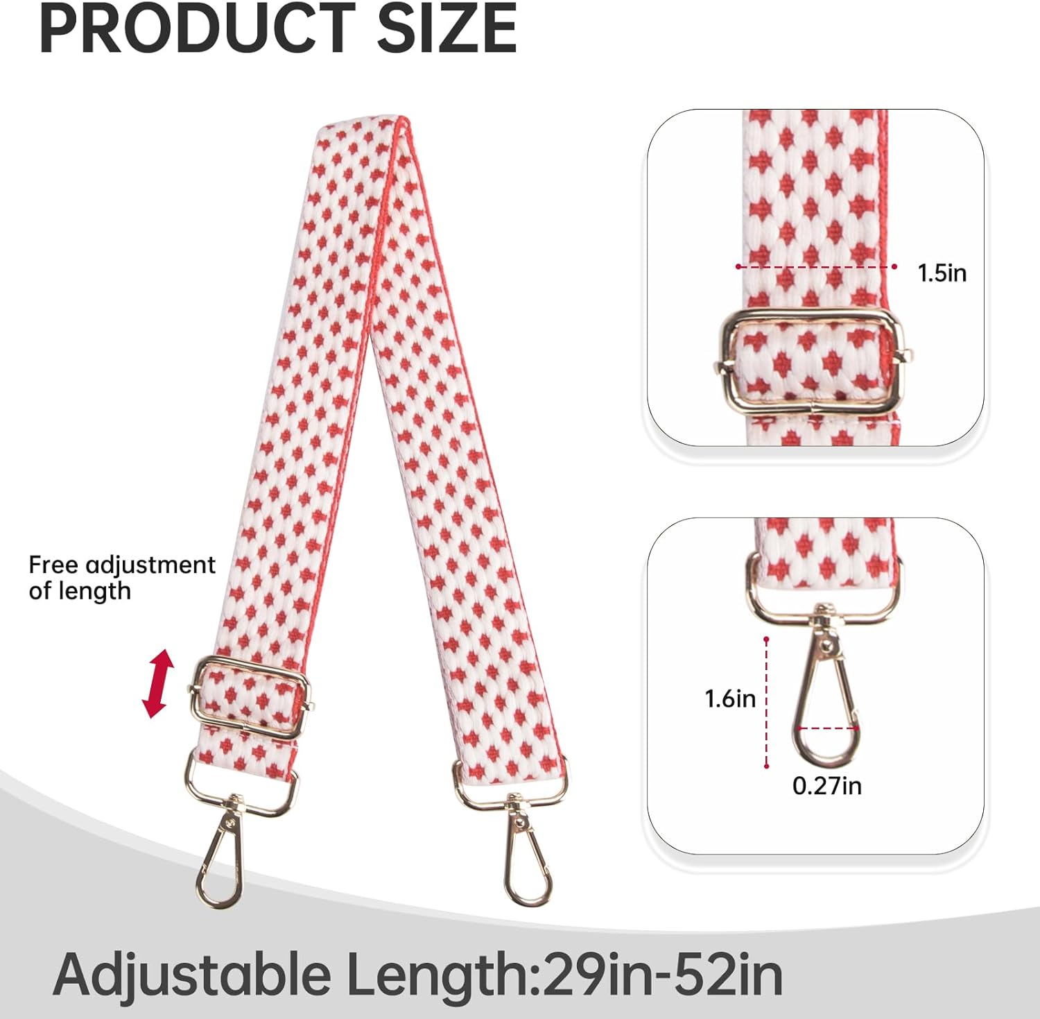 Purse Straps Replacement Crossbody Wide Bag Strap for Purses Adjustable Shoulder Straps for Women Handbags - Image 2