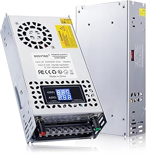 BOSYTRO 60V Adjustable dc Power Supply 600W,Switching Power Supply AC 110V/220V to DC 0-60V DC Converter with LED Digital Display, 5V 12V 24V 48V Buck Converter for 3D Printer,CCTV Computer Lab