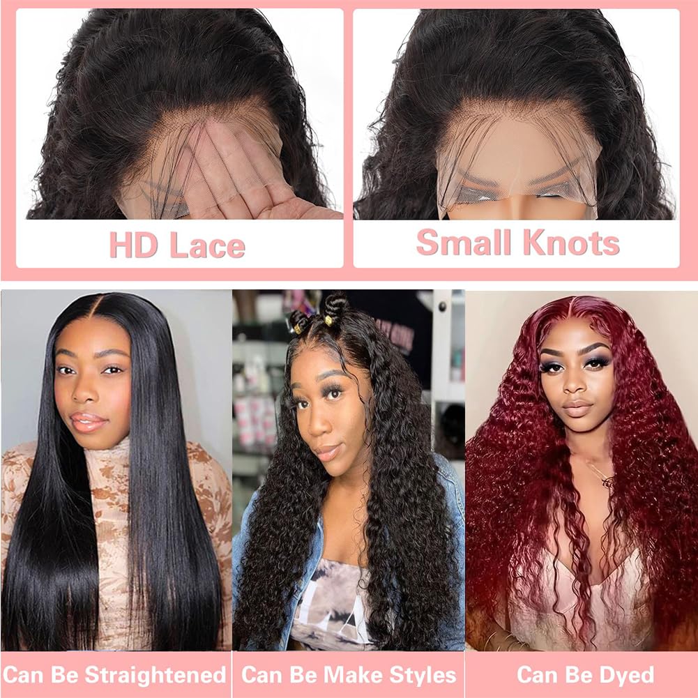 Amazon.com : LYILYI 32 Inch 13x6 Water Wave Lace Front Wigs  display picture 1