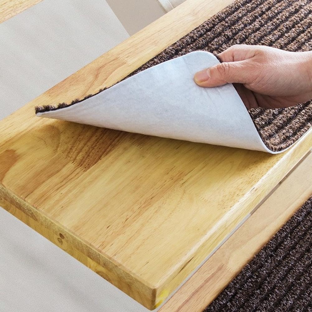 Lot de 16 tapis de sécurité antidérapants pour marches d'escalier Bleu