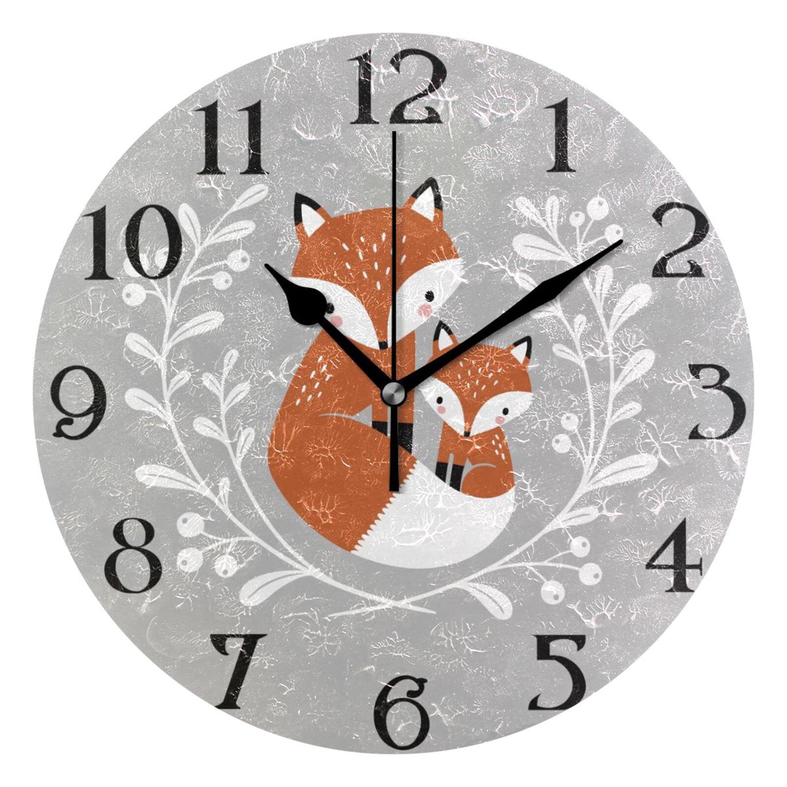 Horloge murale ronde silencieuse 24,1 cm sans tic-tac maison salon