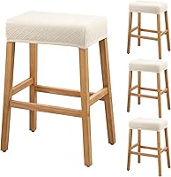 Vista 43 de YISUN Fundas de taburete rectangulares, paquete de 2 fundas elásticas impermeables para asiento de silla de montar, taburetes de bar, sillas de bar