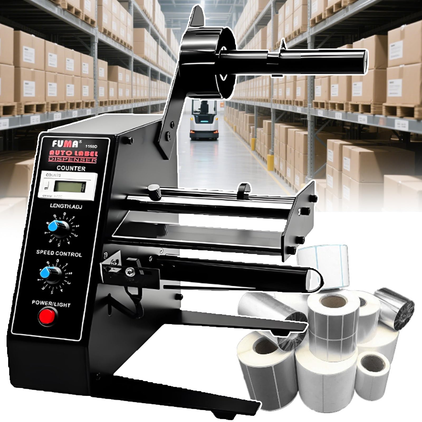 Distributore automatico di etichette e pelatrice con conteggio automatico per un'applicazione efficiente dell'etichetta