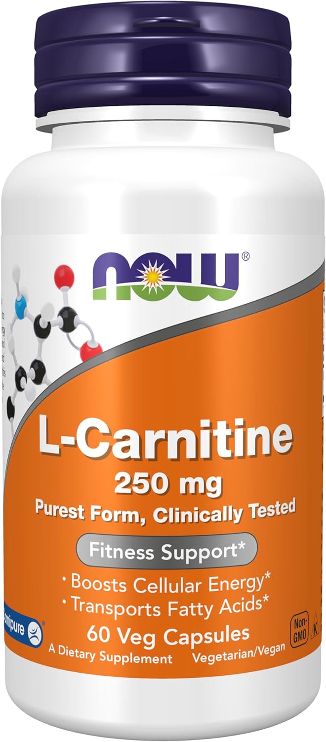 NOW Foods Supplements, L-Carnitine 250 mg, Purest Form,...