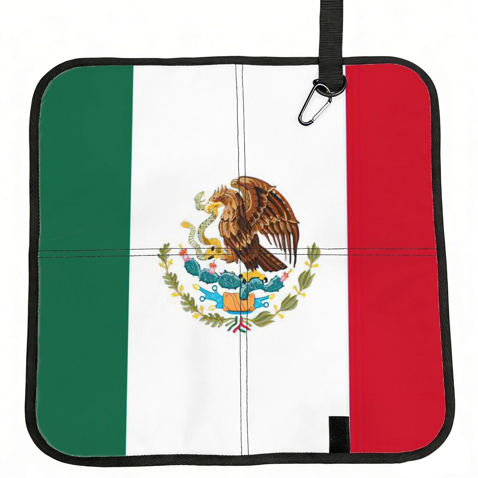 PPHGUT Flag Of Mexico Print Foldable Seat Cushion Waterproof Portable Chair Pad Travel Outdoor Picnic Camping
