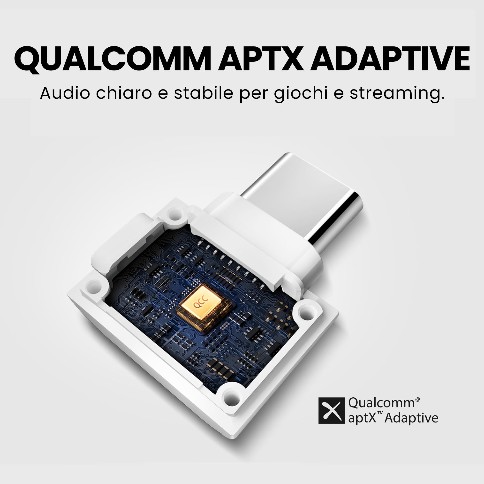 Avantalk C82 LEA – LE Audio adattatore USB-C Bluetooth 5.4, suono wireless a bassa latenza e alta qualità per cuffie LE Audio e dispositivi di ascolto assistito su PC, laptop e tablet
