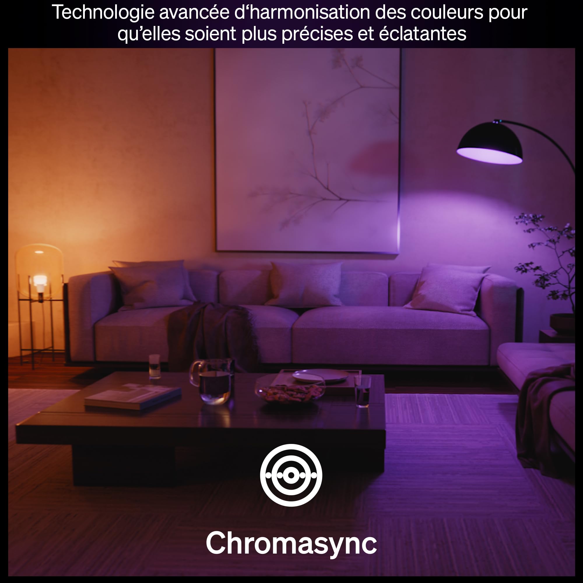 Philips Hue Kit de démarrage avec Bridge + 2 spots E27 + Smart Button, Ampoule Philips Hue White and Color Ambiance, Ampoule connectée compatible Apple Home, Alexa, Google, Samsung SmartThings