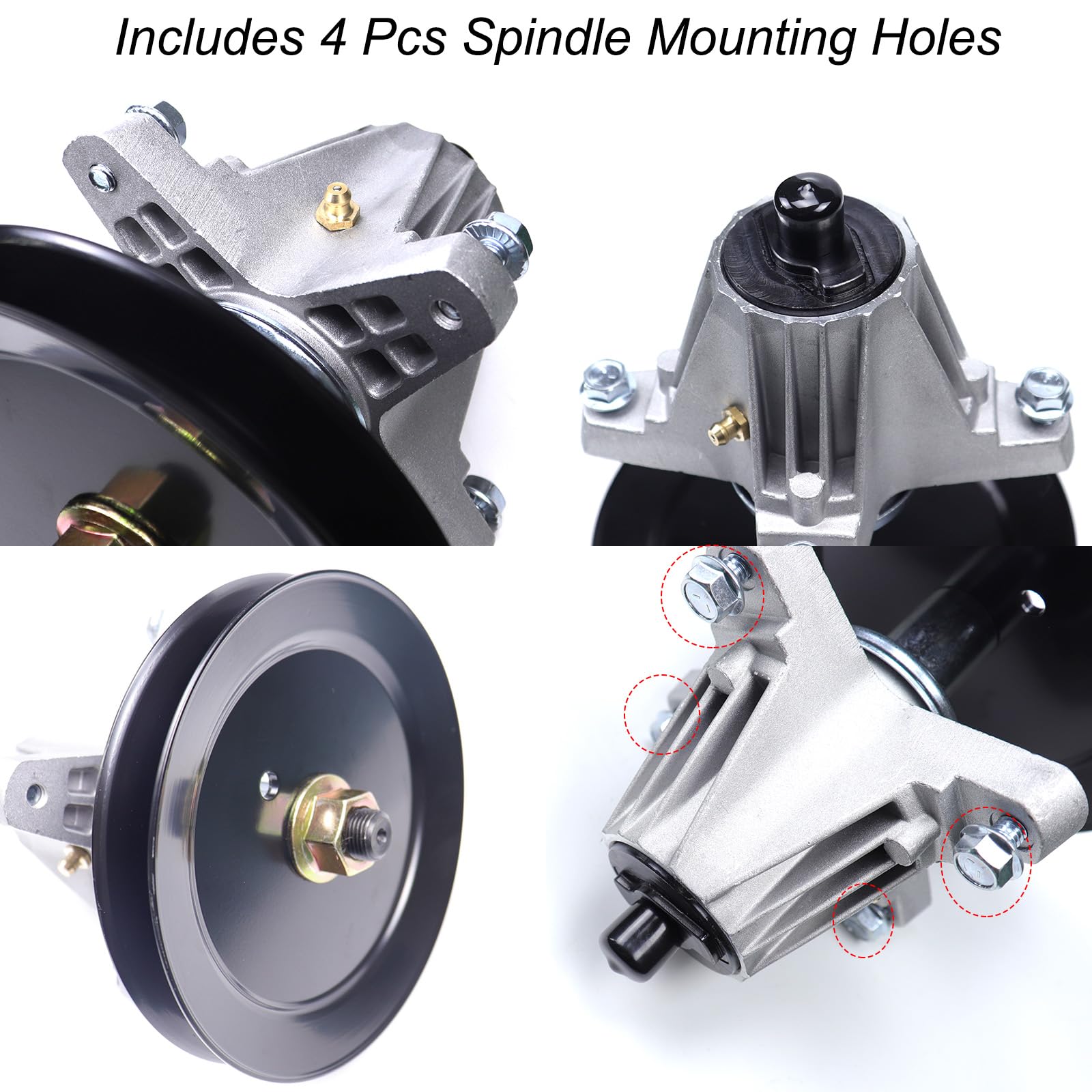 MOCW 618-09260 618P09260 - Conjunto de husillo para Cub Cadet ZT1-42, ZT1-42 Fab, ZTS1-42 Fab, MTD Craftsman Z5200 Troy Bilt Mustang Z42 cubiertas de 42 pulgadas